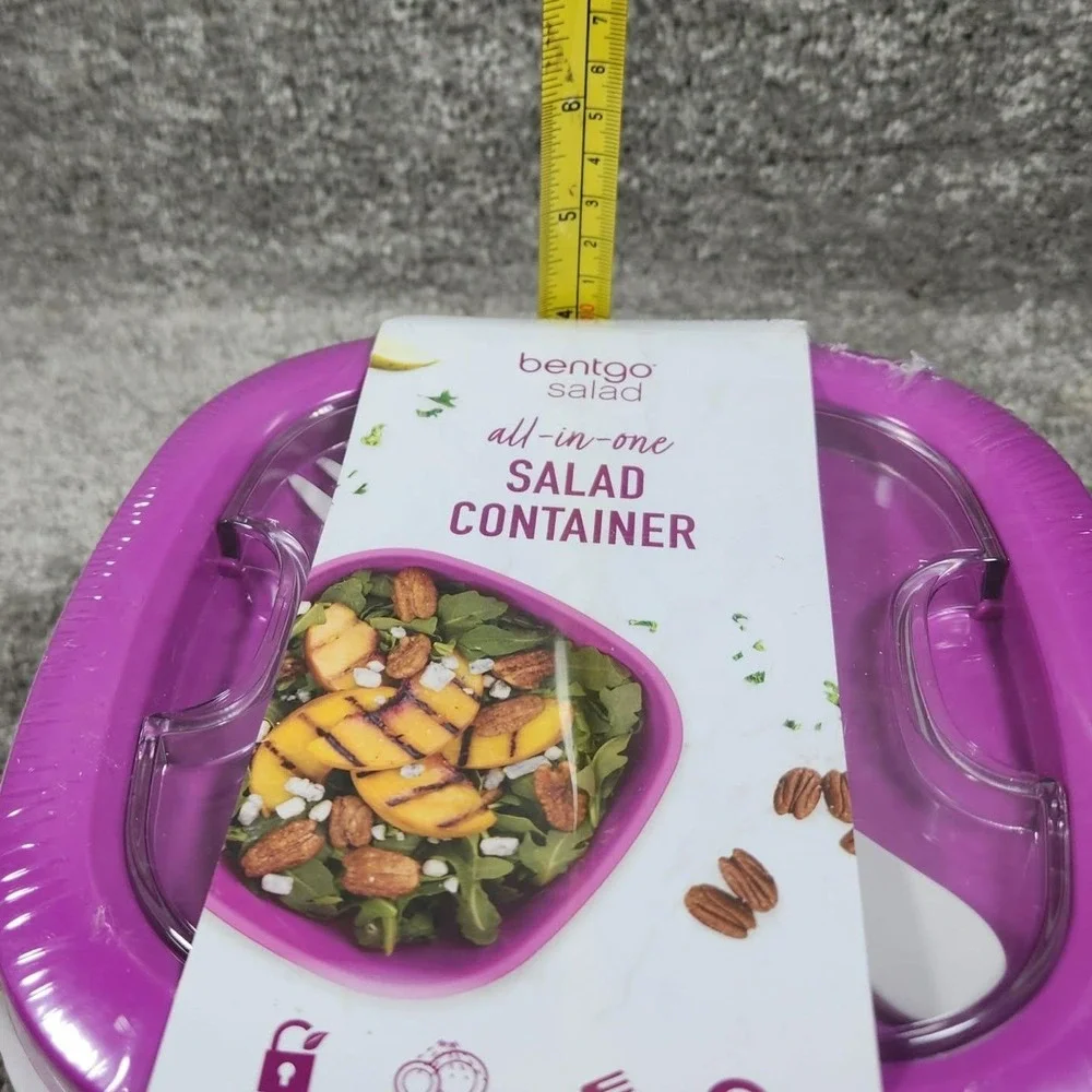 Bentgo Salad Container Purple All-in-One Lunch‎ Box with Fork BGOSAL-P